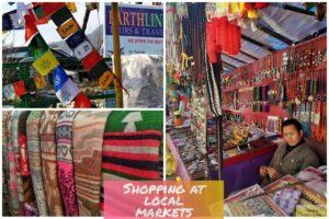 Shopping at local markets in Mcleodganj 